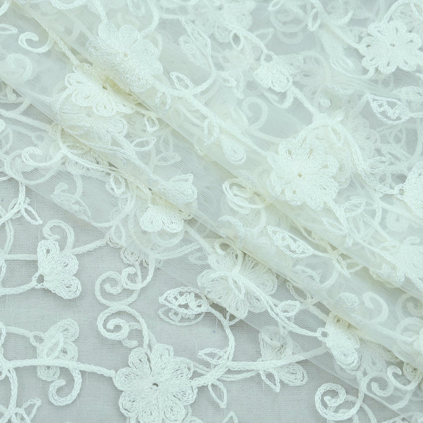 Indian Vintage White Dupatta Long Stole Net Mess Hand Embroidered Scarves Veil Hijab Sequins stole veil hijab