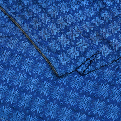 Indian Vintage Blue Dupatta Long Stole Chiffon Hand Embroidered Bagh Phulkari Stole Scarves Golden lace Veil Wrap Boho