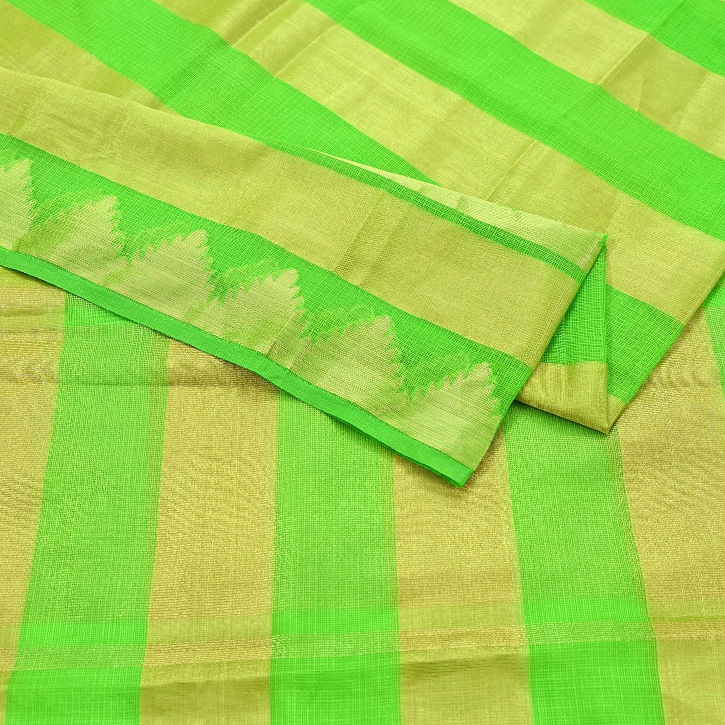 Indian Vintage Sari Nion Green Artificial Silk Hand Woven Sarees 6yd Ethnic Craft Fabric Sewing Dress making Crafting Crafting Quilting
