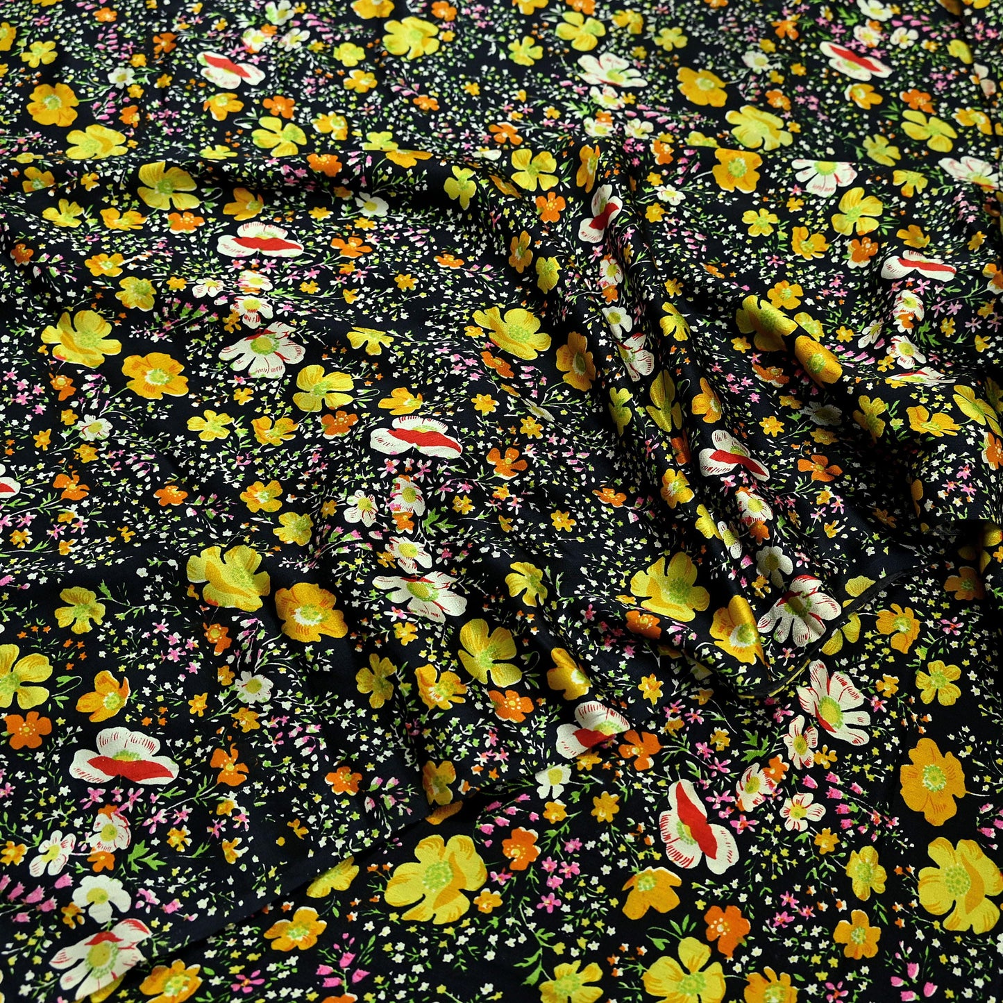 Indian Vintage Sari Black Printed 100% Pure Satin Silk Sarees 5yd Sewing Craft Fabric Dress Making Wrap Upcycle Quilting Crafting