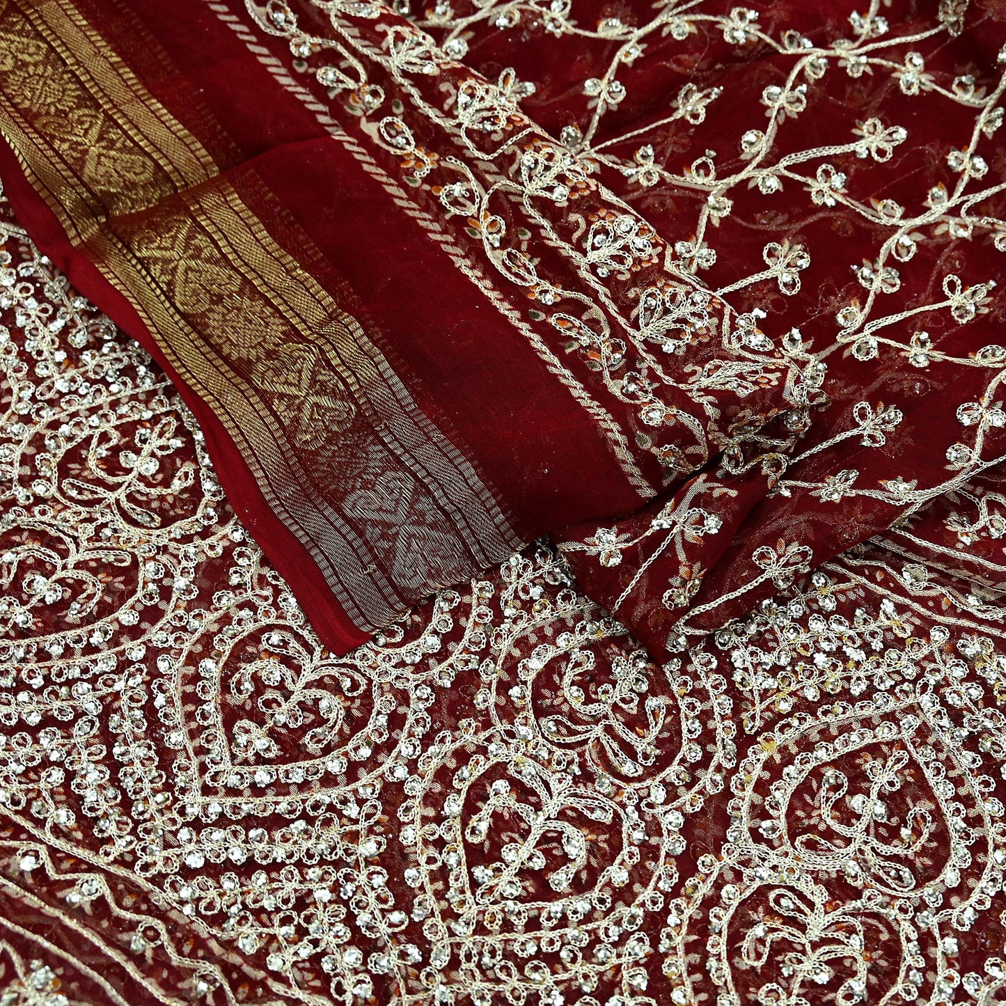 Women Indian Vintage Dupatta Maroon Long Stole Blend Cotton Woven Bandhani Veil Scarves soft Boho Wrap Bridal/ Wedding Hijab