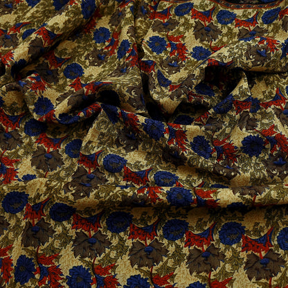 Indian Vintage Sari Black Pure Crepe Silk Printed Sarees 5yd Sewing Craft Fabric Floral Wrap Quilting Dress Making Crafting