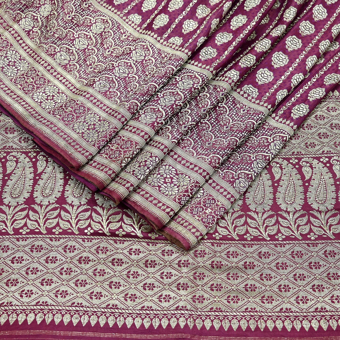 Indian Vintage Sari Heavy Wedding Pink Pure Satin Silk Woven Brocade Banarasi Sarees Silver Zari 5Yd Dress making Crafting Upcycle