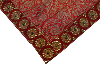 Indian Antique Vintage Heavy Red Dupatta Pure Silk Long Stole Hand Woven Banarasi Veil Scarves Zari Stole Ethnic Wear Bridal Hijab