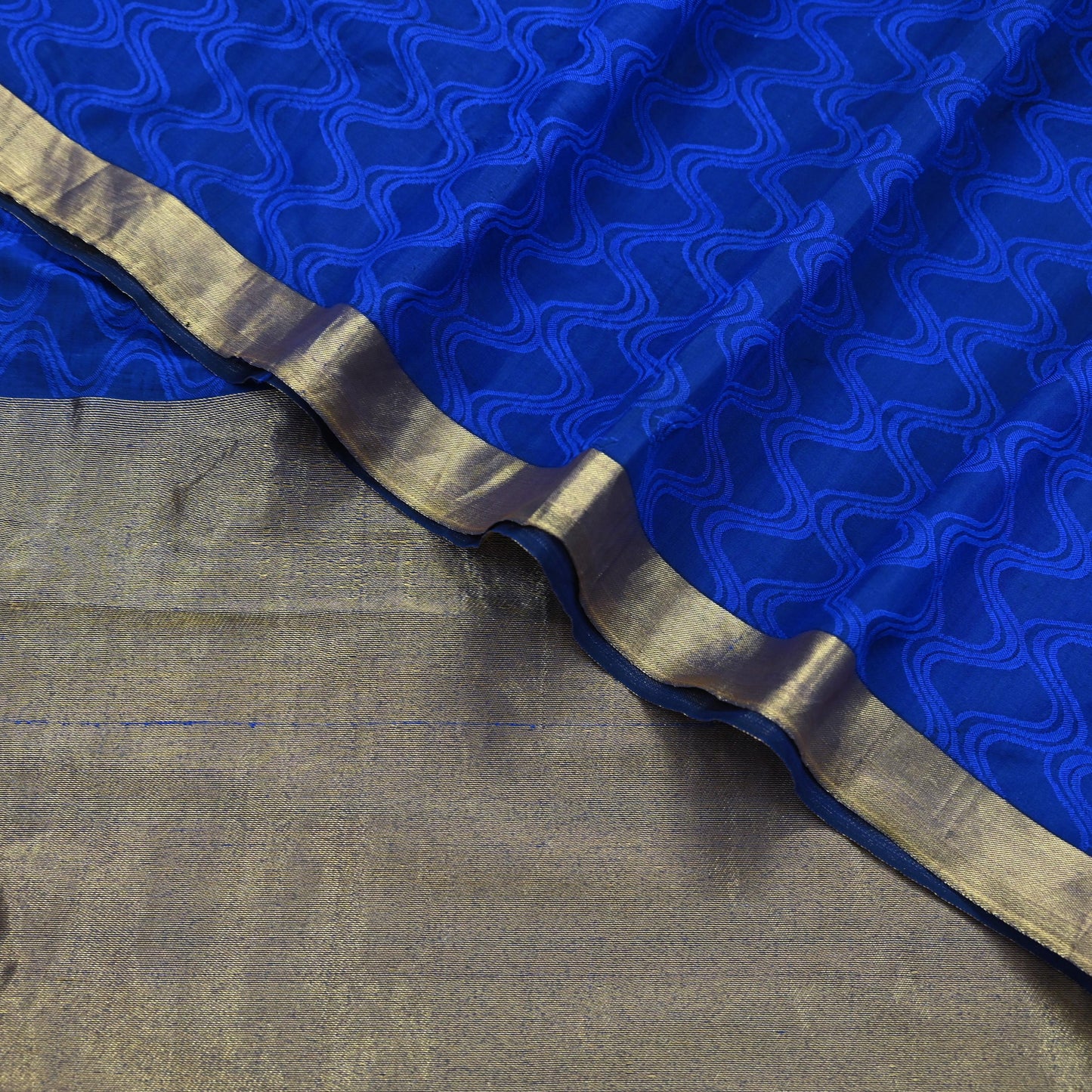 Indian Vintage Heavy Blue Kanjivaram Saree 100% Pure Silk Zari 5Yd Floral Crafting Dress making Crafting Quilting Bollywood Saree