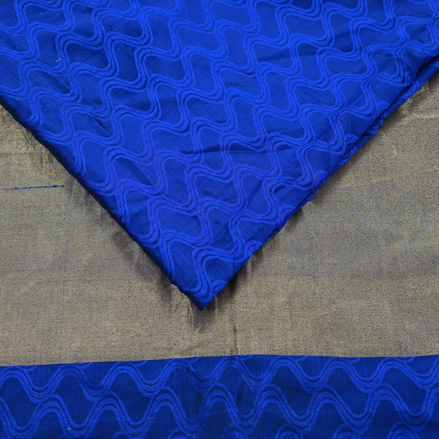 Indian Vintage Heavy Blue Kanjivaram Saree 100% Pure Silk Zari 5Yd Floral Crafting Dress making Crafting Quilting Bollywood Saree