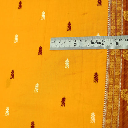 Indian Vintage Sari Pure Cotton Hand Woven Sarees Craft Fabric 5yd Ethnic Crafting Quilting Dress Making Quilting Upcycle