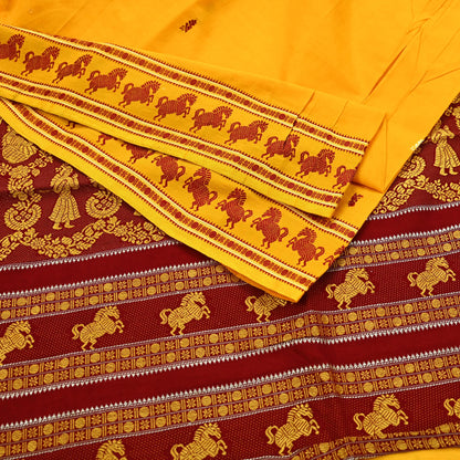 Indian Vintage Sari Pure Cotton Hand Woven Sarees Craft Fabric 5yd Ethnic Crafting Quilting Dress Making Quilting Upcycle