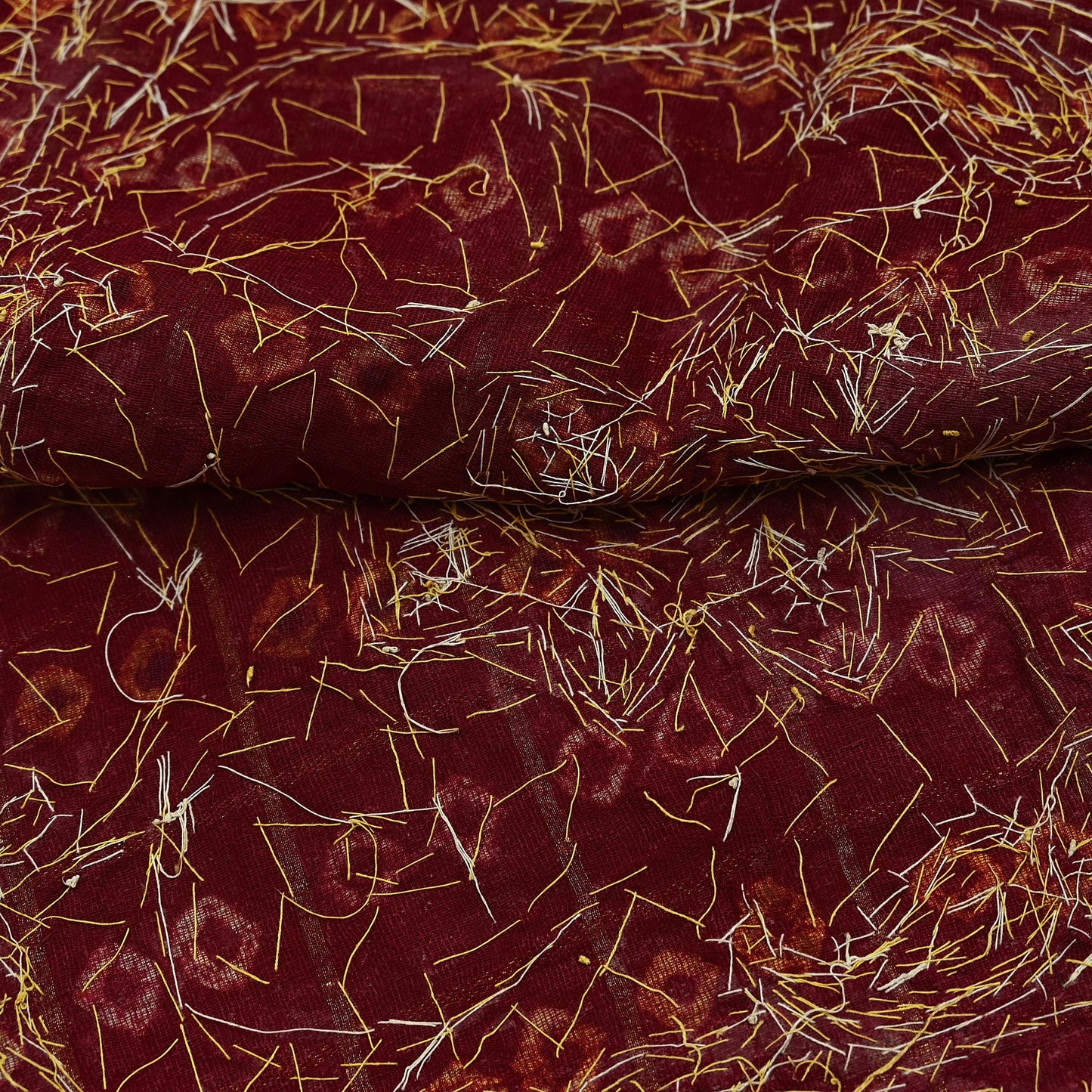 Indian Vintage Heavy Bridal Maroon Dupatta Pure Cotton Long Stole Hand Embroidered Bandhani Gharchola Scarves Wedding/Party Wear Peacock