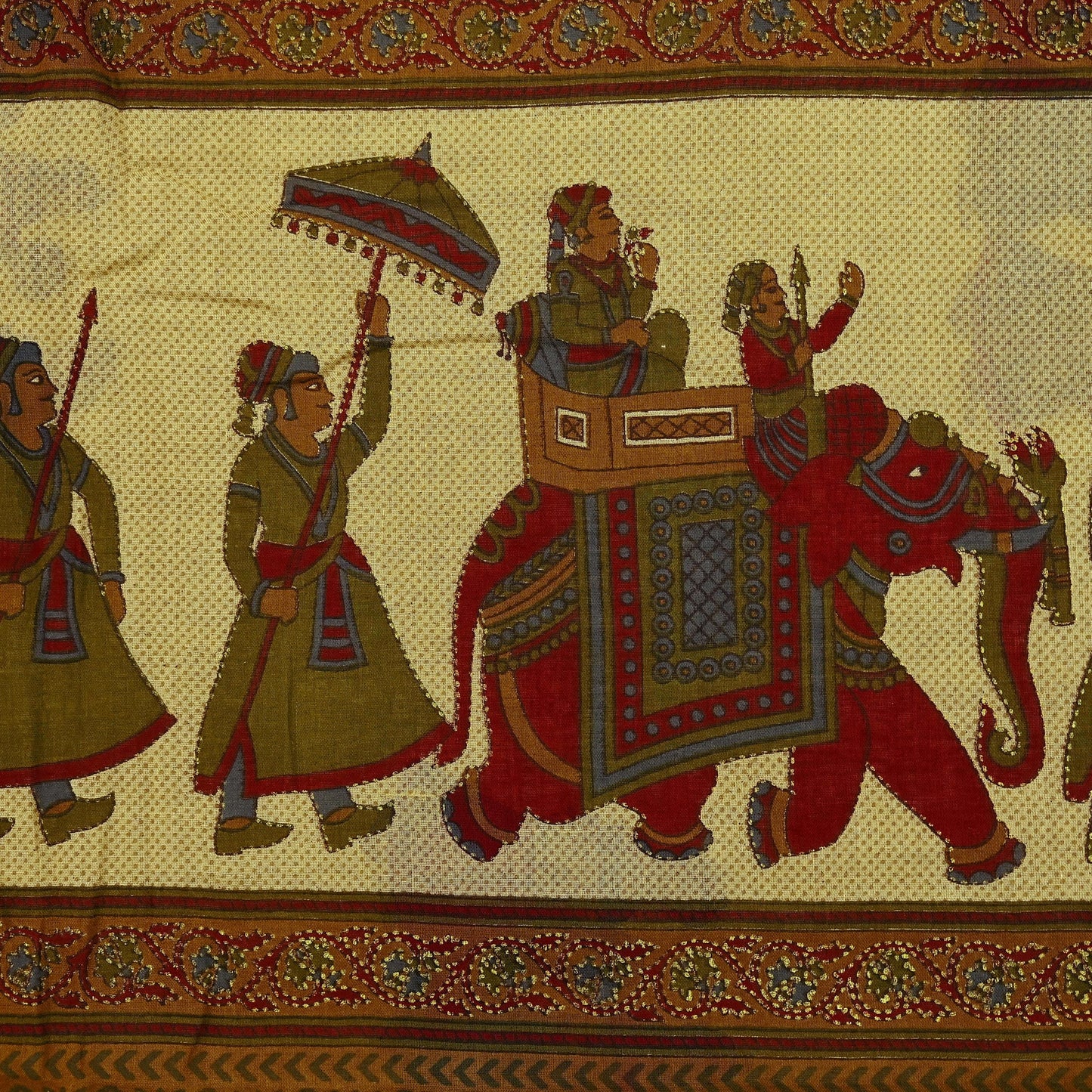 Indian Vintage Sari Beige Printed Pure Cotton Sarees Fabric 5Yd Sarong Wrap Boho Fabric Kimono Soft Dress making Crafting Quilting