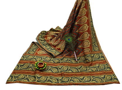 Indian Vintage Sari Pure Silk Hand Embroidered Sarees 5Yd Craft Fabric Sewing soft Quilting Crafting Upcycle Ethnic Bollywood sarees