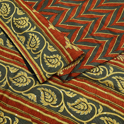 Indian Vintage Sari Pure Silk Hand Embroidered Sarees 5Yd Craft Fabric Sewing soft Quilting Crafting Upcycle Ethnic Bollywood sarees