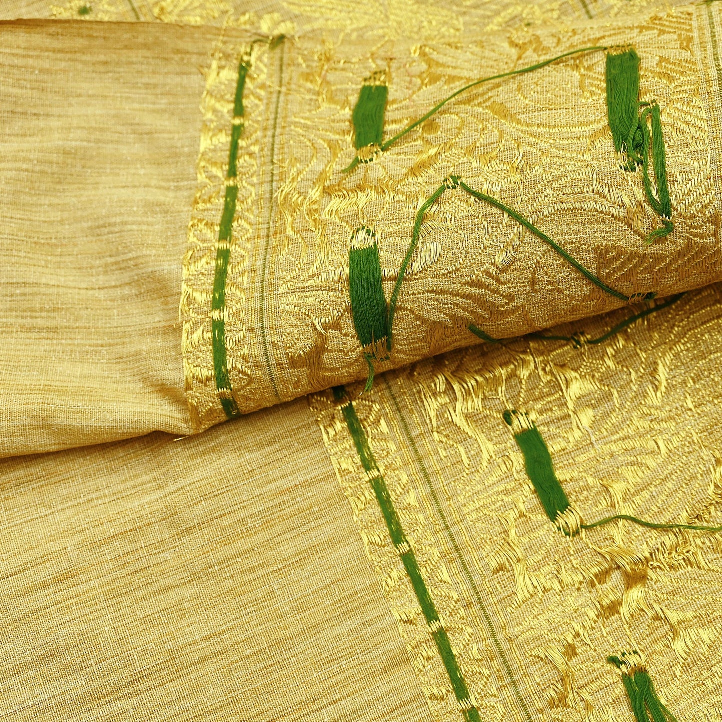 Indian Vintage Beige Dupatta Long Stole Pure Cotton Hand Woven Scarves Veil Scarf Wrap Floral Zari Border