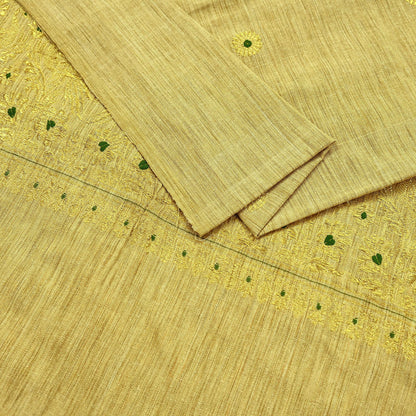 Indian Vintage Beige Dupatta Long Stole Pure Cotton Hand Woven Scarves Veil Scarf Wrap Floral Zari Border