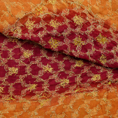 Indian Vintage Heavy Pink Dupatta Pure Silk Long Stole Hand Embroidered Scarves Dabka Zardozi Zari Stole Wedding Bridal Dupatta Veil
