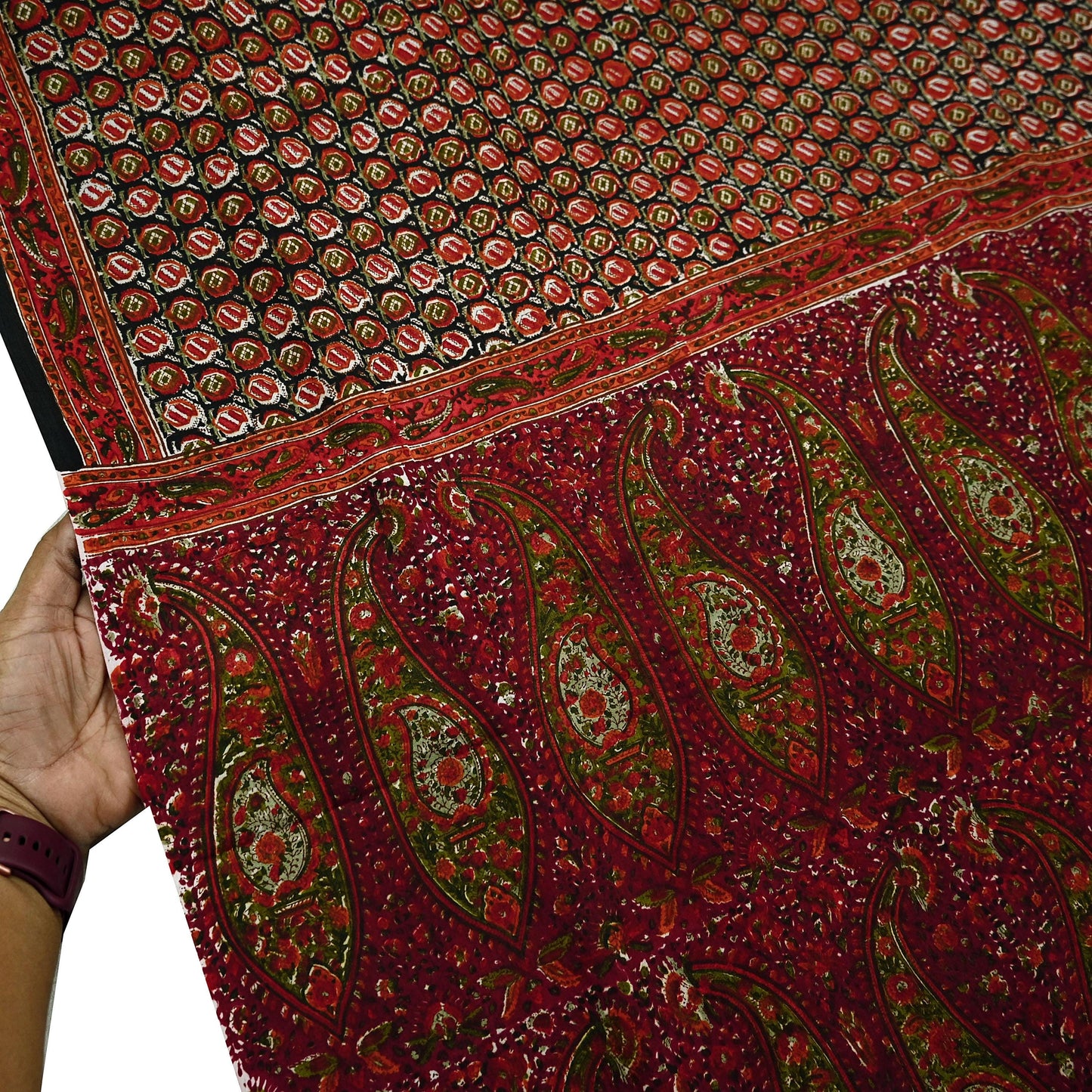 Indian Vintage Sari Black & Maroon 100% Pure Silk Printed Sarees 6yd Craft Fabric Sewing Soft Dress Making Floral Quilting Crafting Upcycle