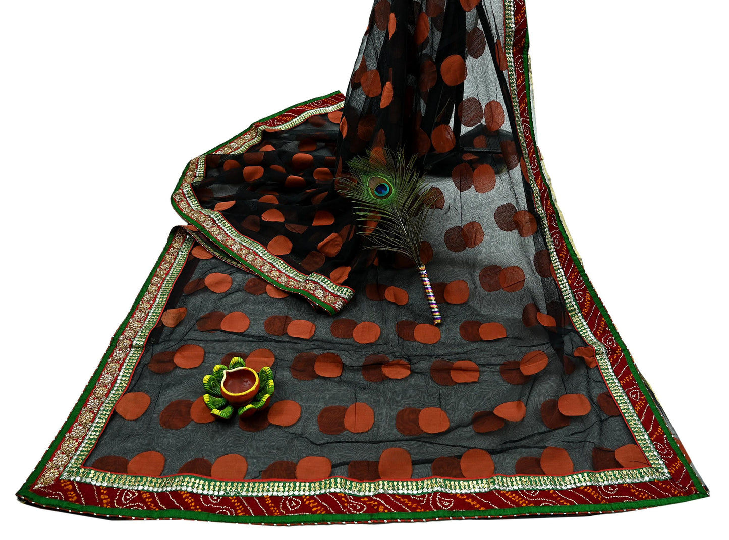 Indian Vintage Sarees Black Cotton Hand Woven Jamdani Sari 6yard Ethnic Floral Craft Fabric Dress making Upcycle Crafting Quilting