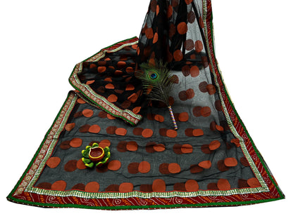 Indian Vintage Sarees Black Cotton Hand Woven Jamdani Sari 6yard Ethnic Floral Craft Fabric Dress making Upcycle Crafting Quilting