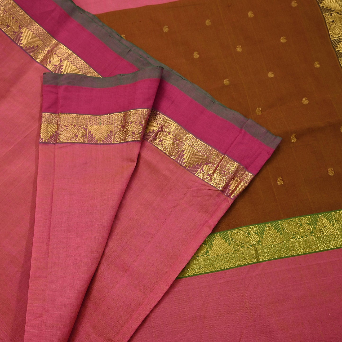 Vintage Sari Pink Pure Cotton Hand Woven Sarees Craft Fabric 5Yd Sewing Soft Crafting Dress making Upcycle Quilting Upcycle Zari Border