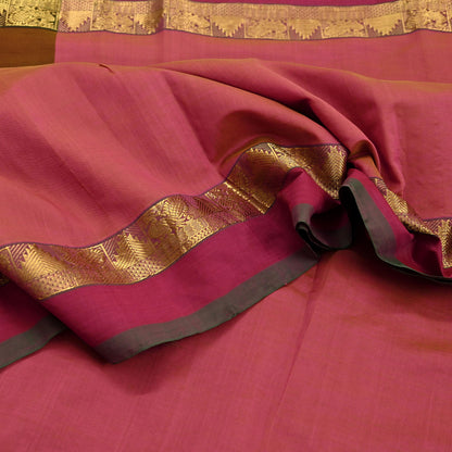 Vintage Sari Pink Pure Cotton Hand Woven Sarees Craft Fabric 5Yd Sewing Soft Crafting Dress making Upcycle Quilting Upcycle Zari Border
