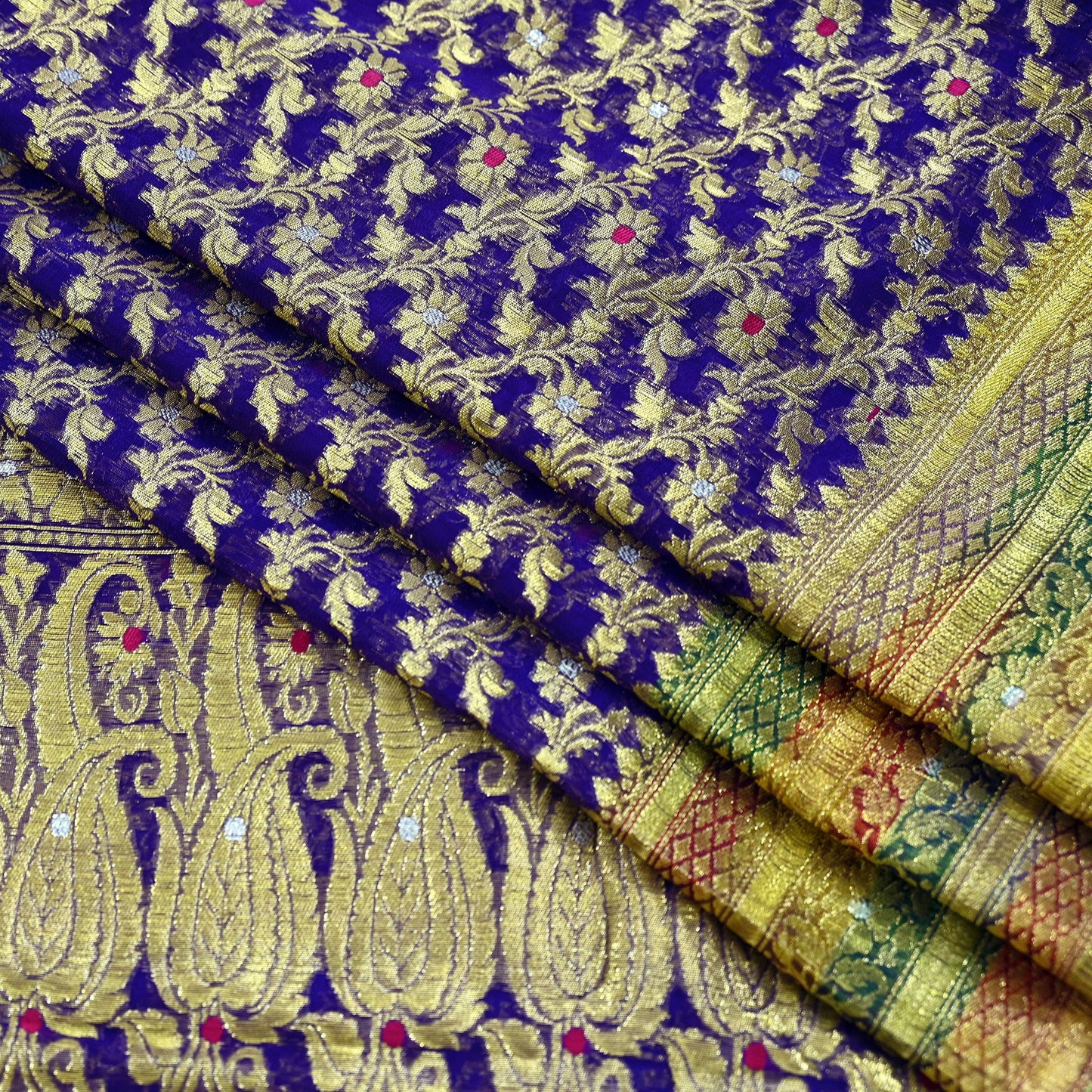 Indian Vintage Sari Heavy Purple Pure Organza Silk Woven Brocade Banarasi Sarees Zari 5Yd Ethnic Fabric Dress Making Wedding Sarees
