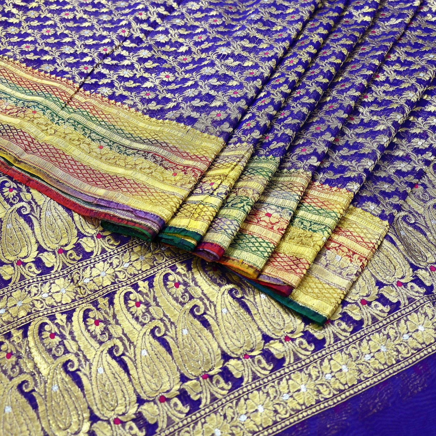 Indian Vintage Sari Heavy Purple Pure Organza Silk Woven Brocade Banarasi Sarees Zari 5Yd Ethnic Fabric Dress Making Wedding Sarees