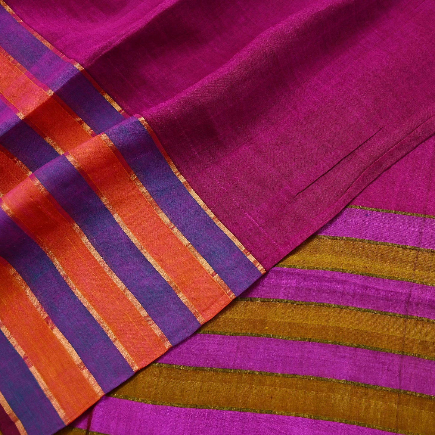 Indian Vintage Sari Purple Pure chanderi Silk Woven Sarees Craft Fabric 5Yd Soft Zari Border Bollywood Sarees Crafting Upcycle Dress making