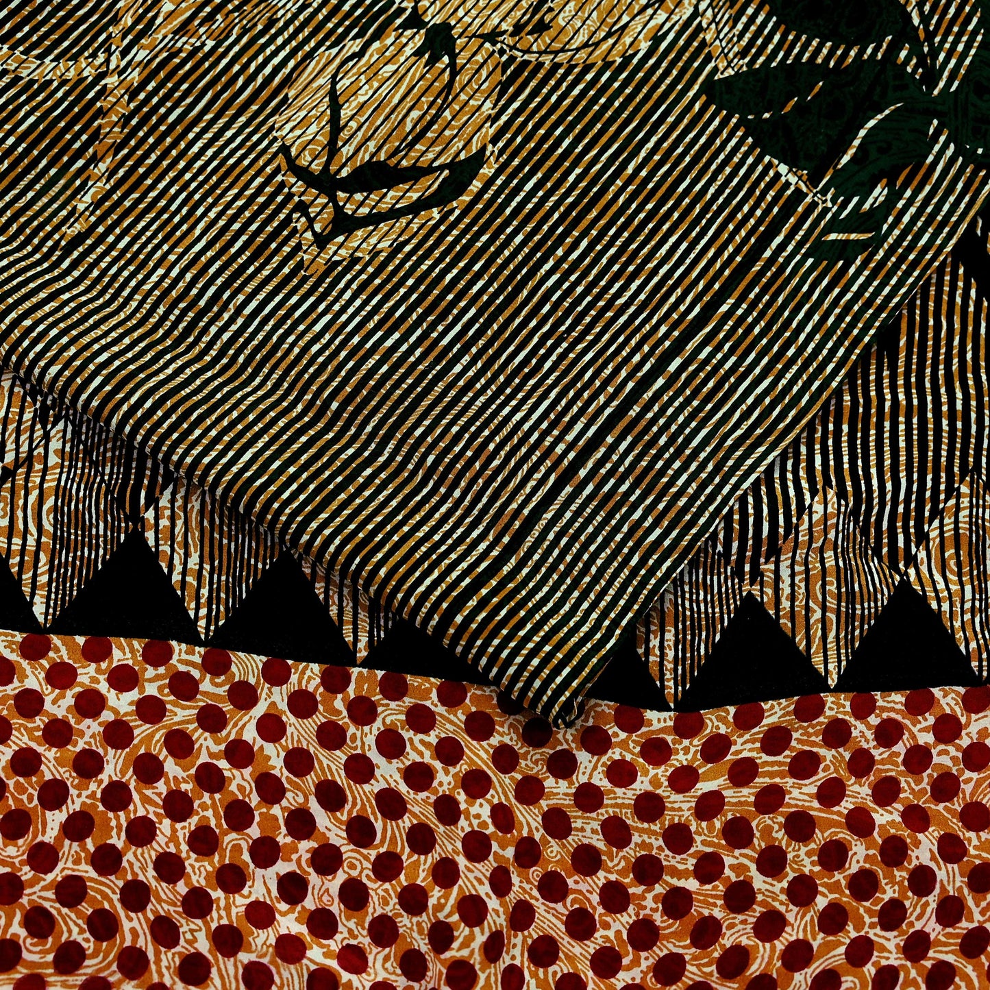 Indian Vintage Mustard Pure Crepe Silk Saree | Floral Print | 5 Yards | Soft Sewing Fabric for Dressmaking, Quilting, Crafting & Upcycling