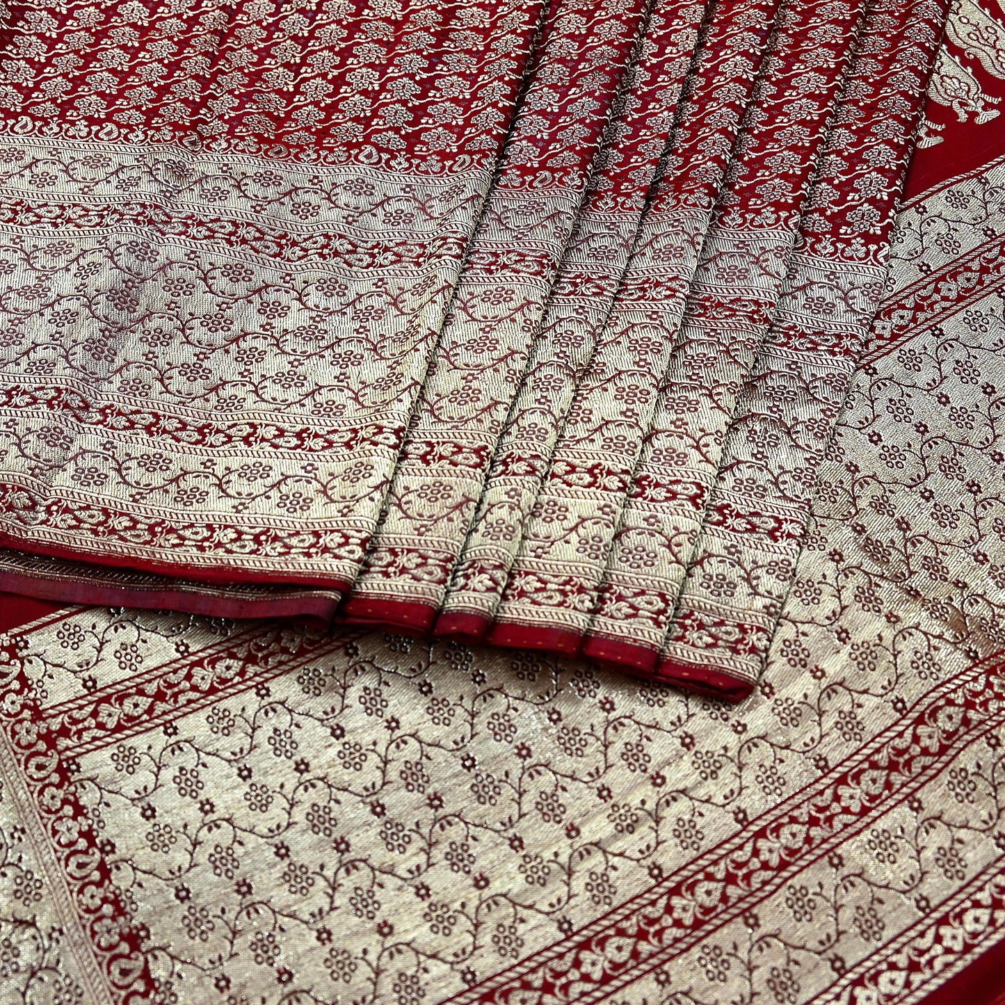 Vintage Banarasi Saree Pure Satin Silk Woven Brocade Zari Fabric Maroon Heavy Craft Sari 5 Yards Indian Antique Textile Dress Making