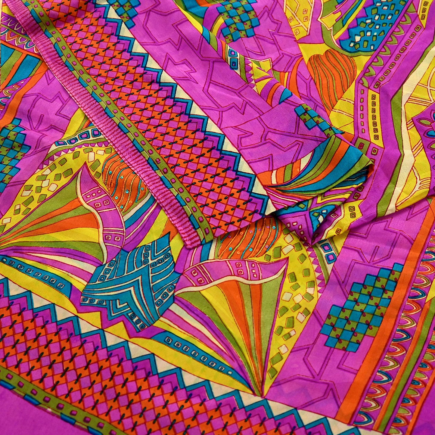 Indian Vintage Magenta Dupatta Long Stole Pure silk Digital Printed Dupatta Veil Scarves soft Boho Wrap Dressmaking