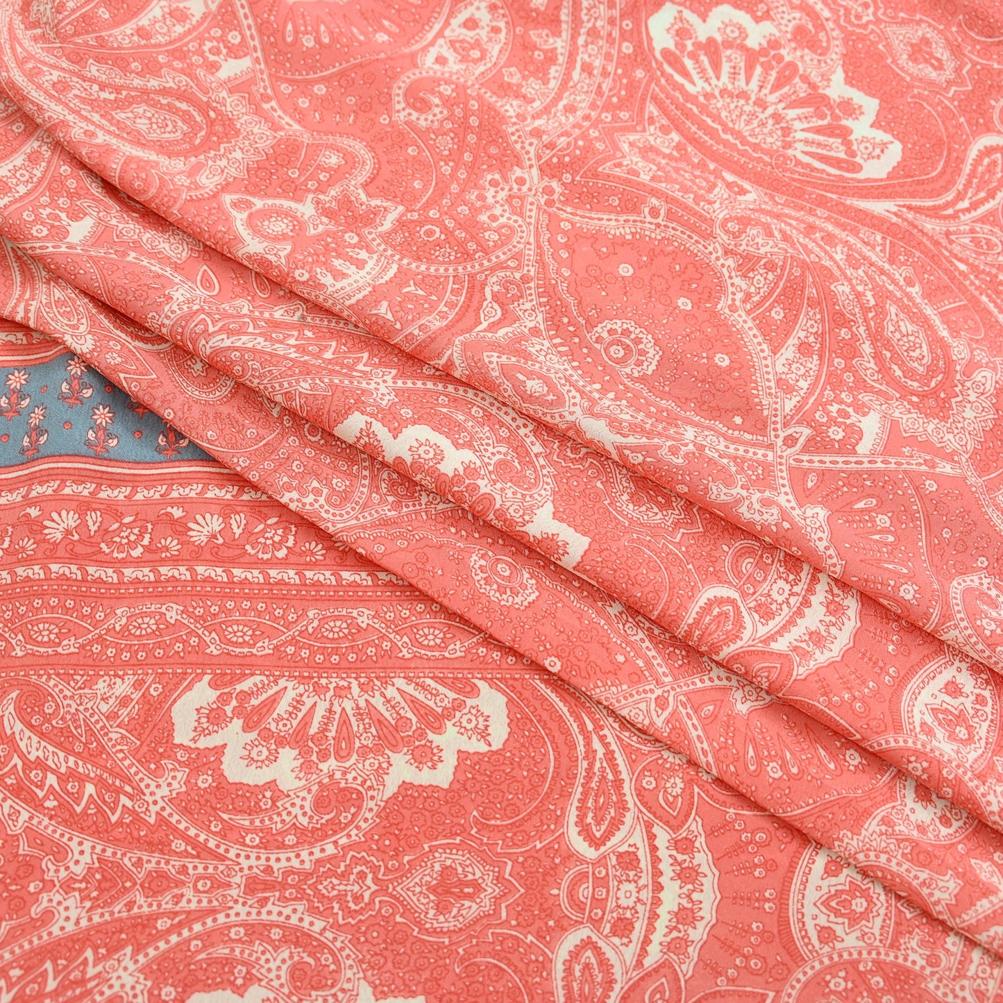 Indian Vintage Moss Crepe Saree | Printed Floral Sari Fabric | 6 Yards | Soft Craft Fabric for Sewing, Dressmaking, Quilting,Upcycling