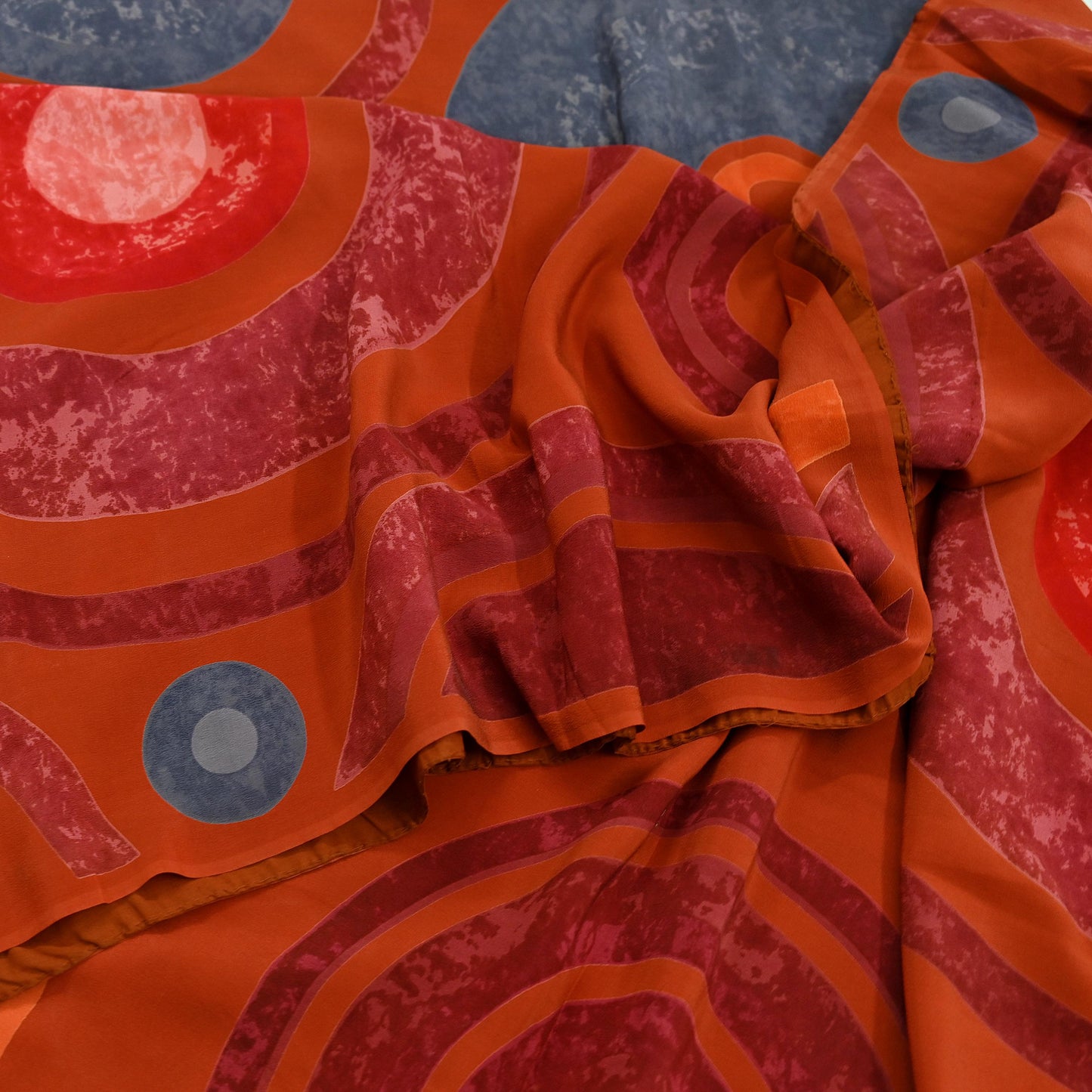 Indian Vintage Multi Pure Crepe Silk Saree | Floral Print | 5 Yards | Soft Sewing Fabric for Dressmaking, Quilting, Crafting & Upcycling