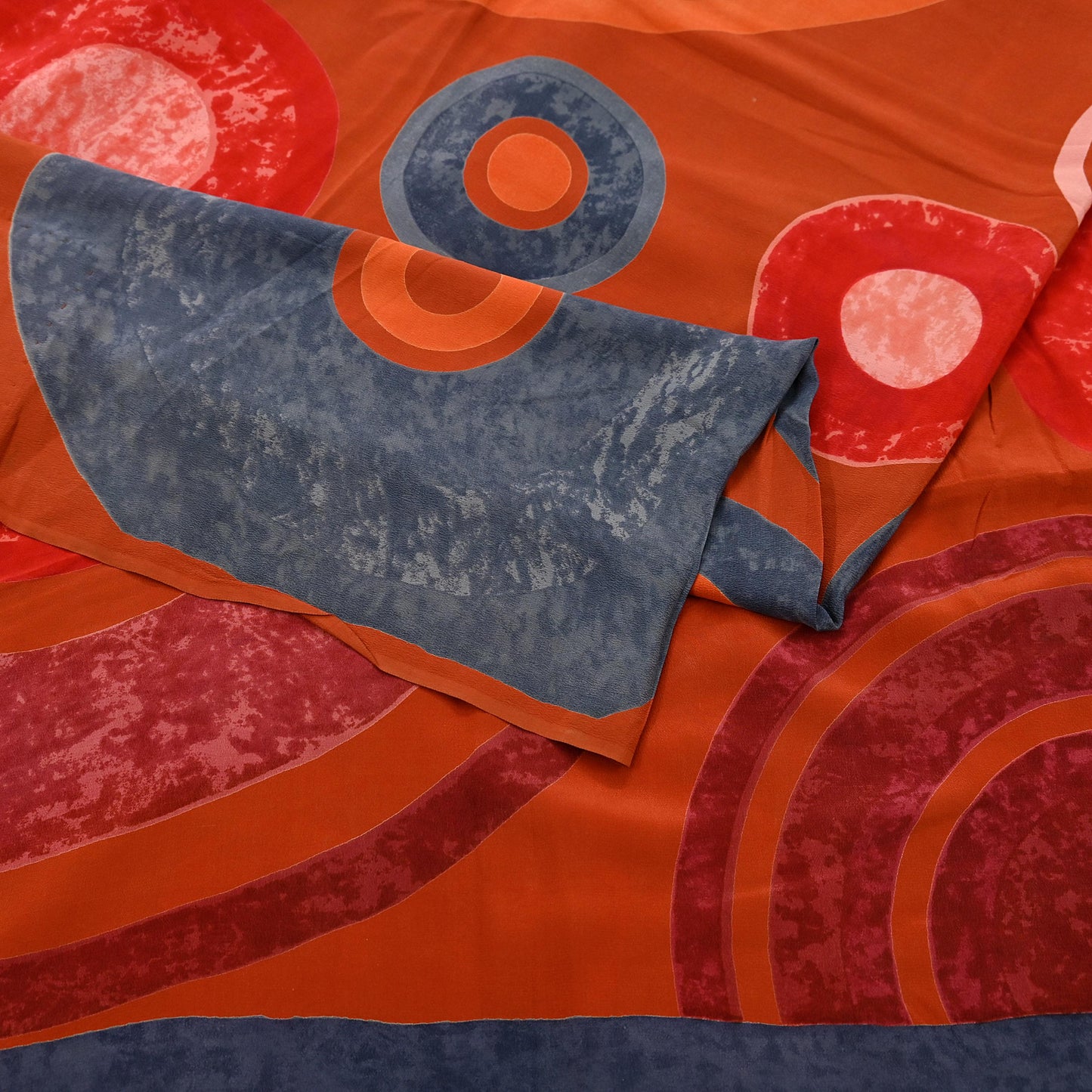 Indian Vintage Multi Pure Crepe Silk Saree | Floral Print | 5 Yards | Soft Sewing Fabric for Dressmaking, Quilting, Crafting & Upcycling