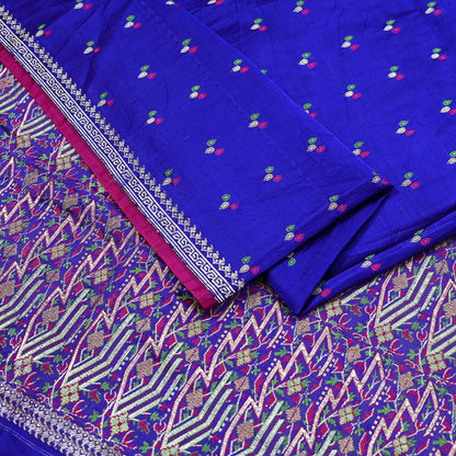 Indian Vintage Purple Banarasi Brocade Saree | Heavy Wedding Sari in Pure Satin Silk | Woven Zari Fabric for Crafting, Dressmaking