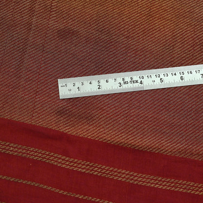 Indian Vintage Blue & Maroon Hand Woven kanjivaram Saree 100% Pure Silk Sari Craft Fabric Zari 5Yard Floral Dress making Crafting Quilting