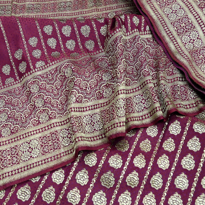 Indian Vintage Sari Heavy Wedding Pink Pure Satin Silk Woven Brocade Banarasi Sarees Silver Zari 5Yd Dress making Crafting Upcycle