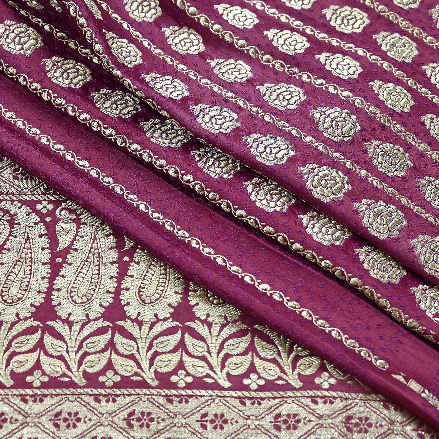 Indian Vintage Sari Heavy Wedding Pink Pure Satin Silk Woven Brocade Banarasi Sarees Silver Zari 5Yd Dress making Crafting Upcycle