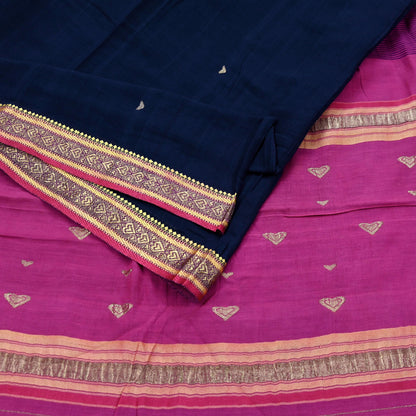 Indian Vintage Sari Pure Cotton Hand Woven Saree Craft Fabric 5yd Sewing Ethnic Soft Dress making Crafting Quilting Dress Designing
