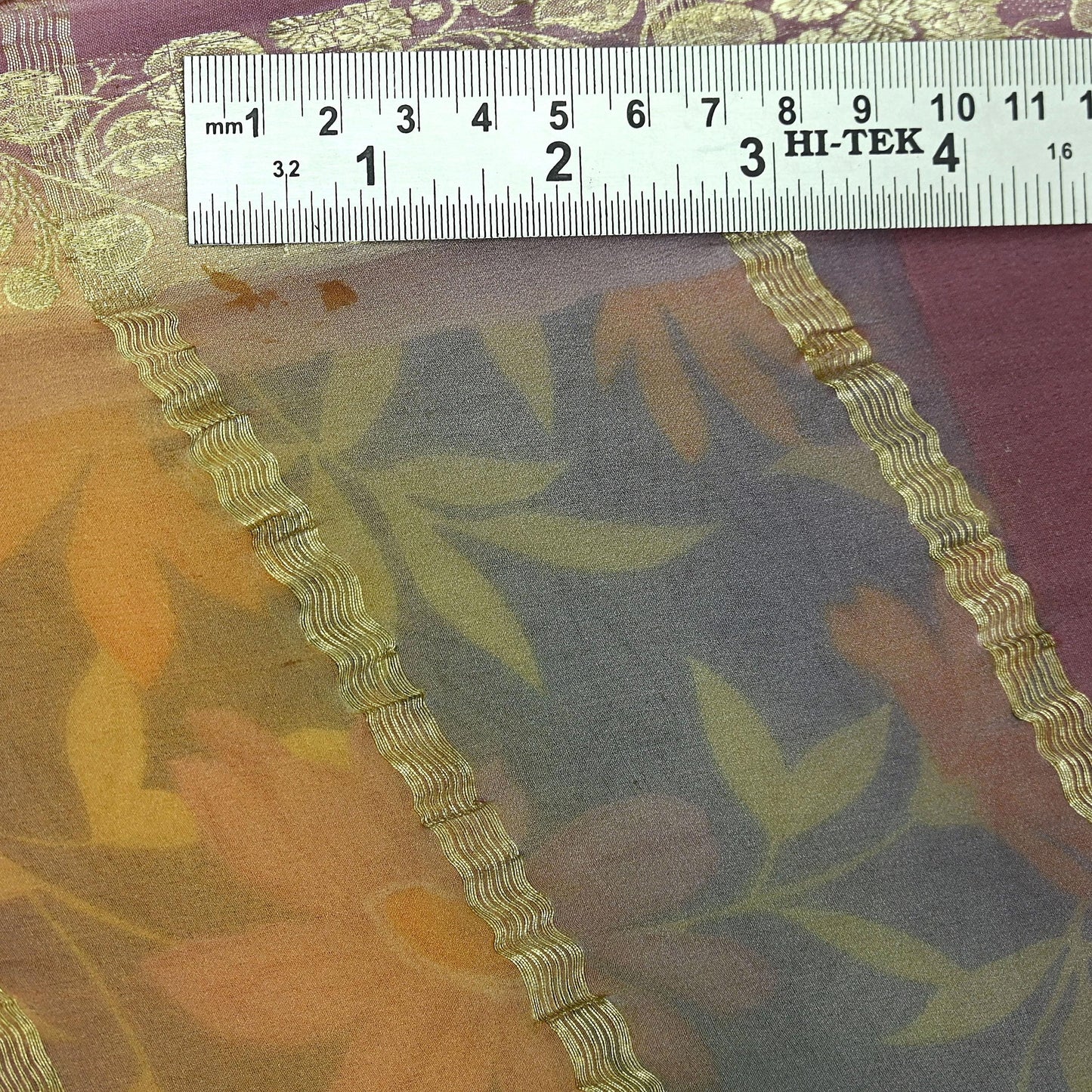 Women Vintage Sari Gray Pure Georgette Silk Printed Saree Craft Fabric Sewing 5Yard Soft Light Dress Making Floral Zari