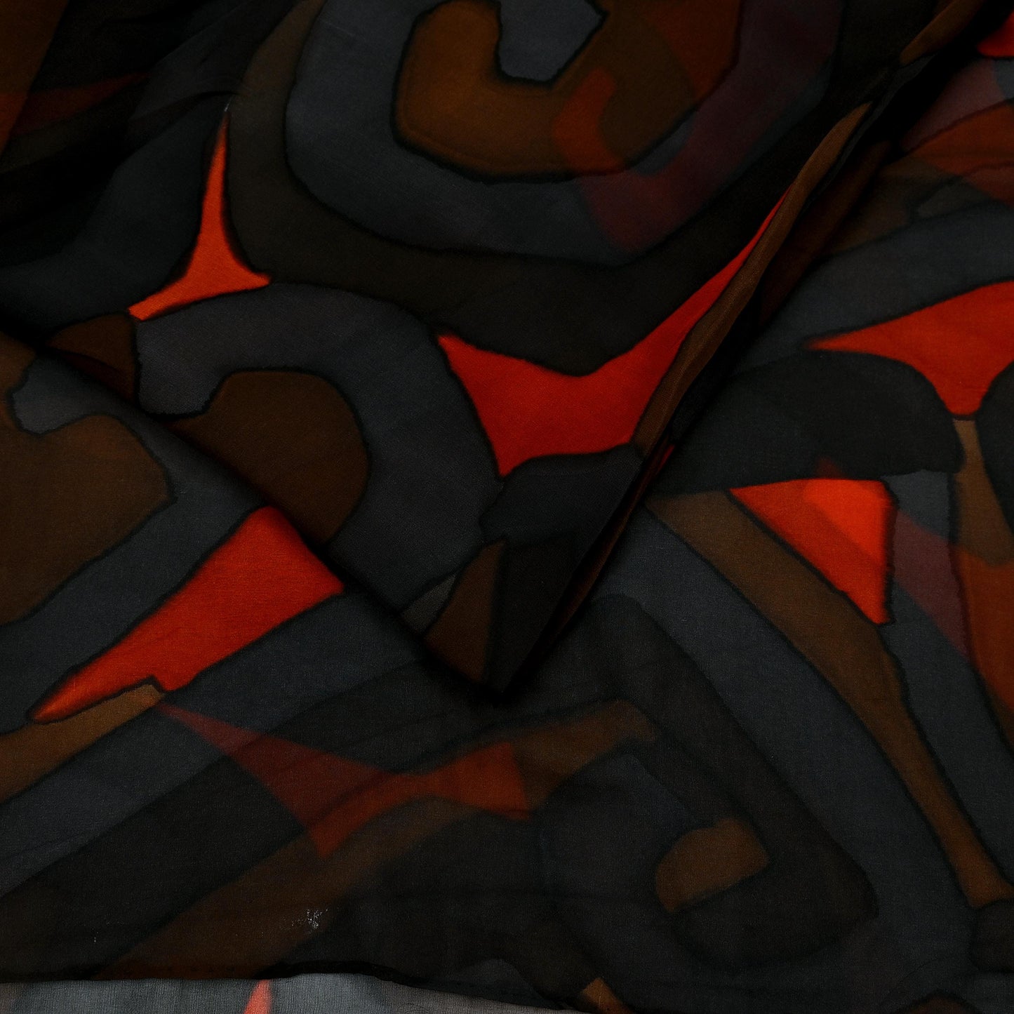 Indian Vintage Sari Multi Pure Georgette Silk Printed Sarees 5Yd Craft Fabric Sewing Soft Dress Making Geometric Quilting Used Upcycle