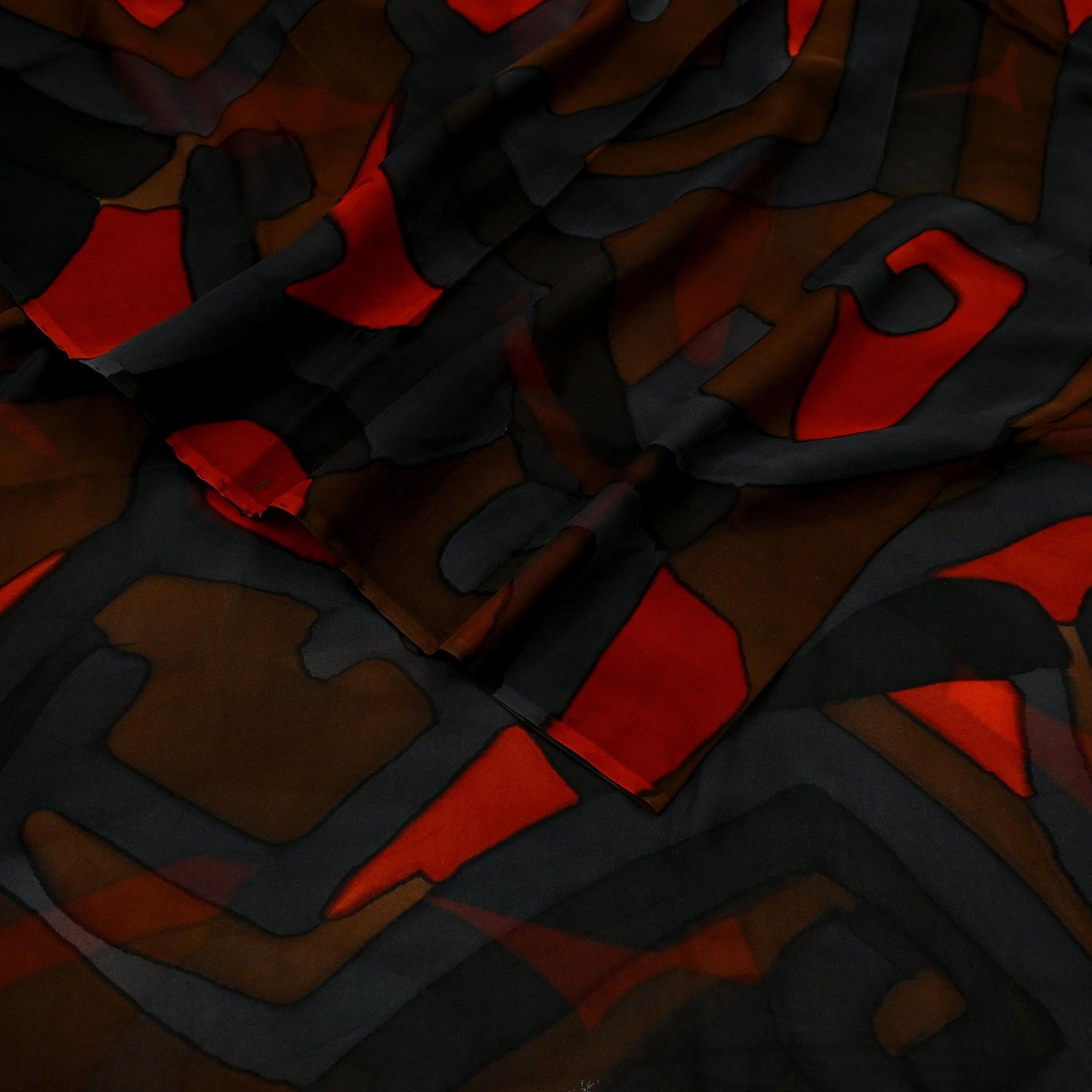 Indian Vintage Sari Multi Pure Georgette Silk Printed Sarees 5Yd Craft Fabric Sewing Soft Dress Making Geometric Quilting Used Upcycle