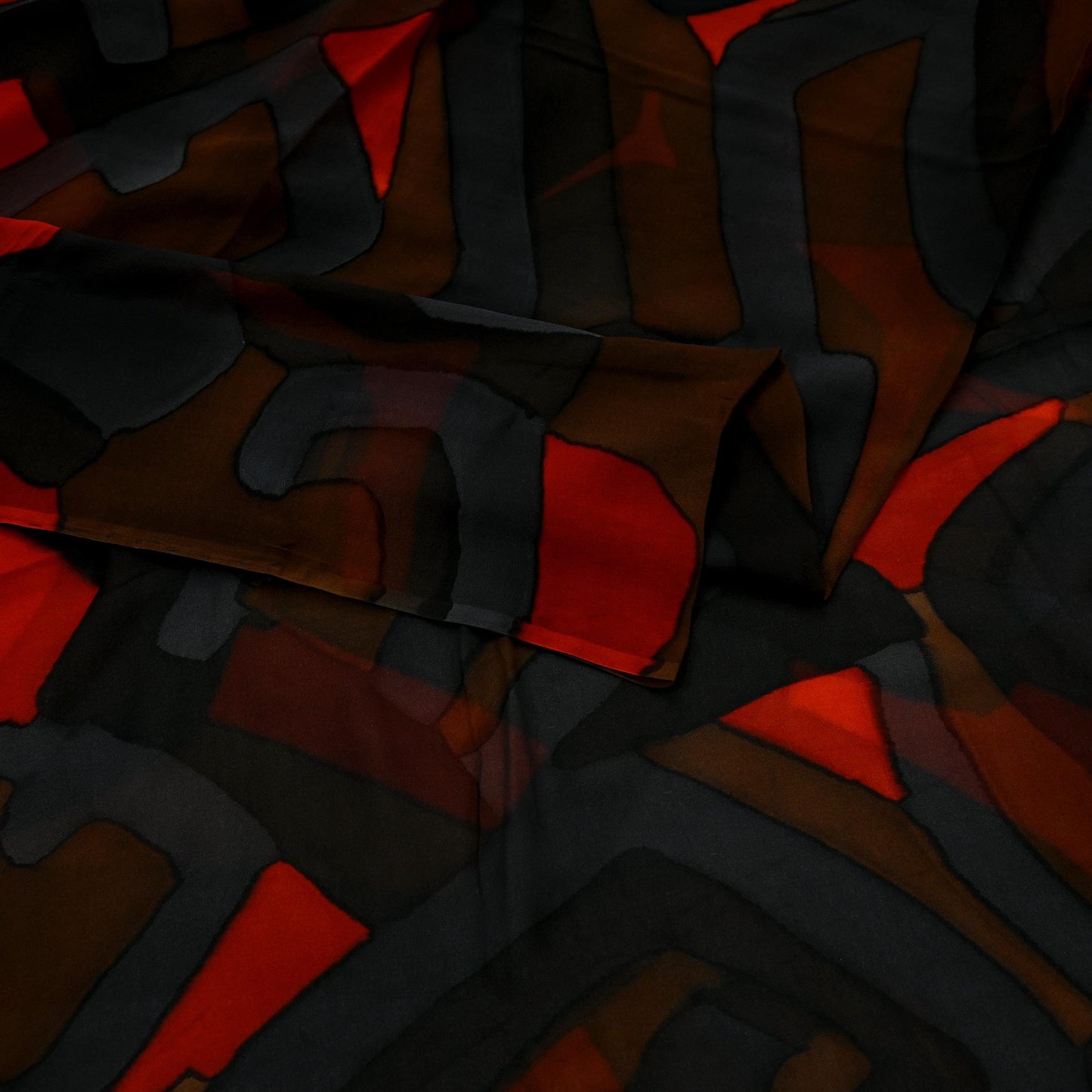 Indian Vintage Sari Multi Pure Georgette Silk Printed Sarees 5Yd Craft Fabric Sewing Soft Dress Making Geometric Quilting Used Upcycle