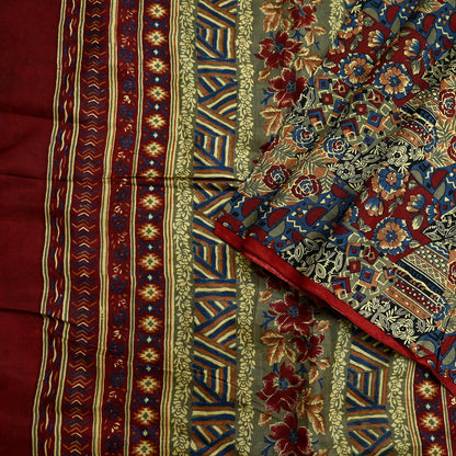 Indian Vintage Multi Pure Silk Printed Saree 5Yards Soft Floral Fabric for Dressmaking, Quilting, Crafting, Sewing, Dress Making