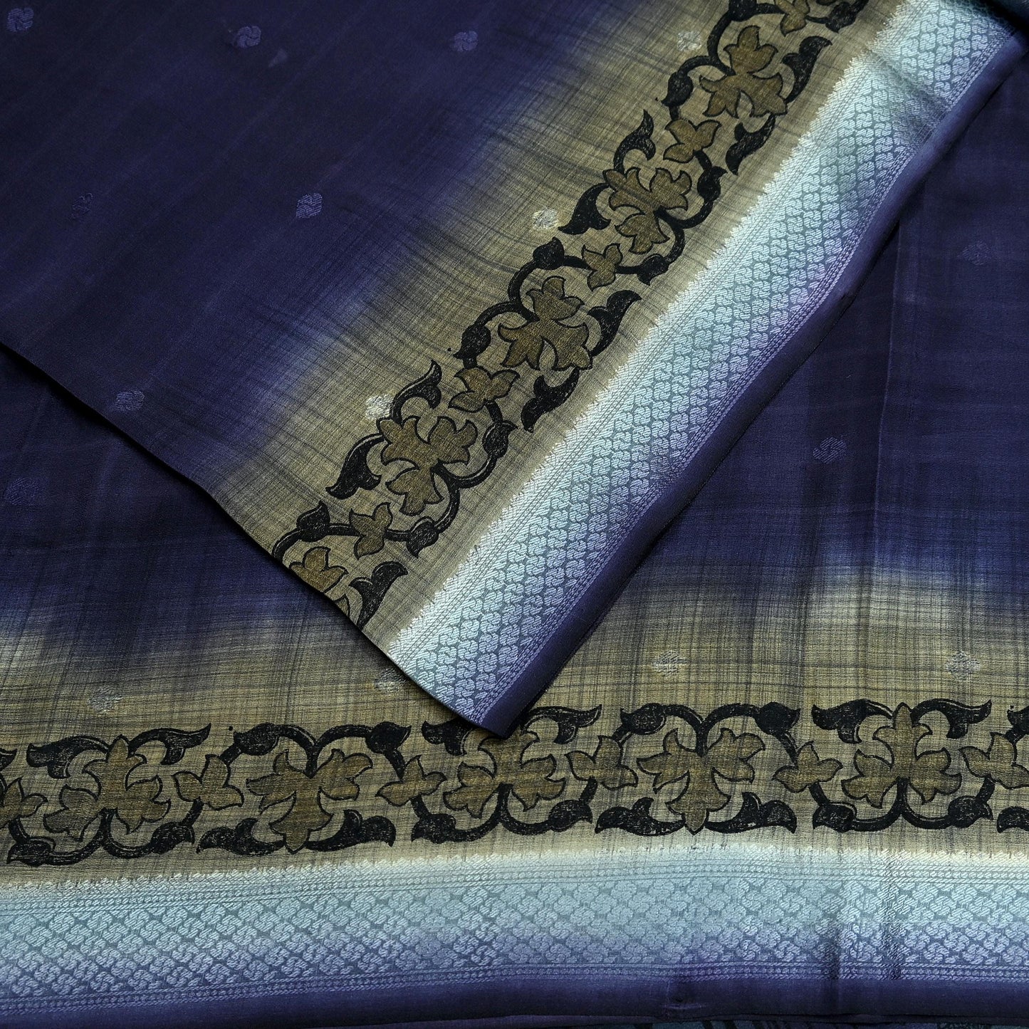 Indian Vintage Sari 100% Pure Silk Printed Woven Saree Fabric 5yd Sewing Craft Fabric Dress Making Soft Floral Abstract Quilting Crafting