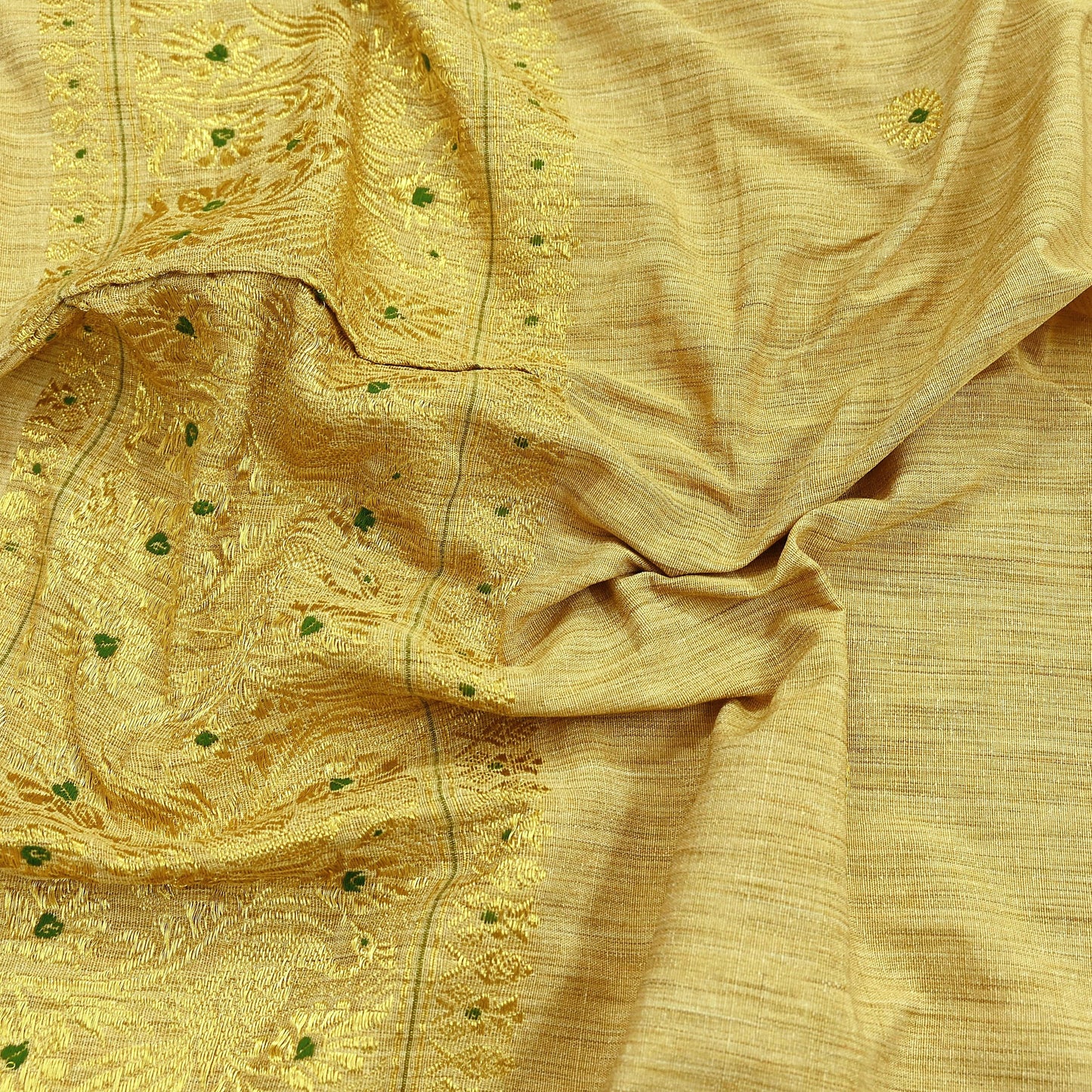 Indian Vintage Beige Dupatta Long Stole Pure Cotton Hand Woven Scarves Veil Scarf Wrap Floral Zari Border