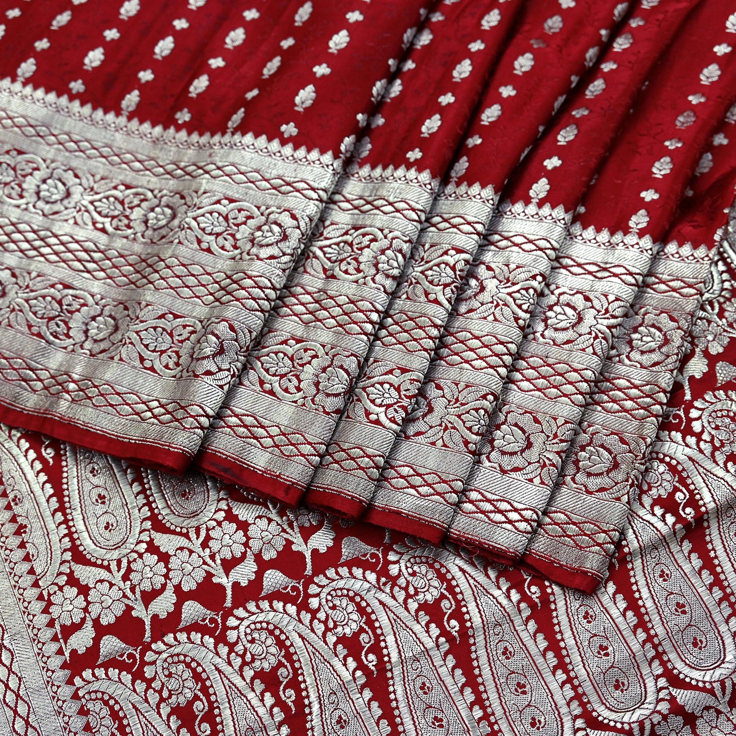 Vintage Banarasi Saree Pure Satin Silk Woven Brocade Zari Fabric Maroon Heavy Craft Sari 5 Yards Indian Antique Textile Dress Making