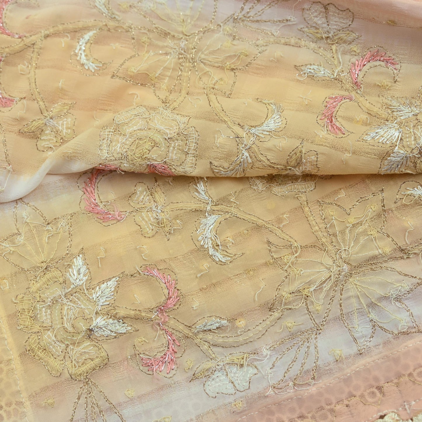 Indian Vintage Dupatta Long Stole Georgette Embroidered Scarves Veil Scarf Wrap Hippie Boho