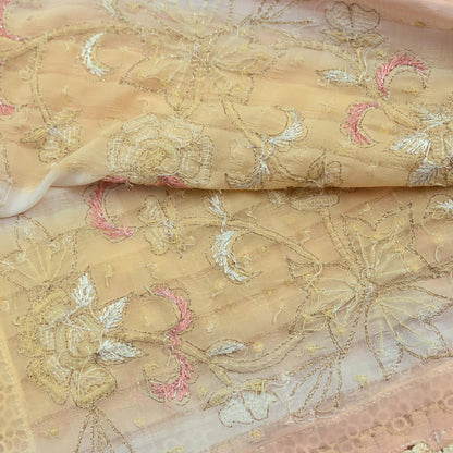 Indian Vintage Dupatta Long Stole Georgette Embroidered Scarves Veil Scarf Wrap Hippie Boho