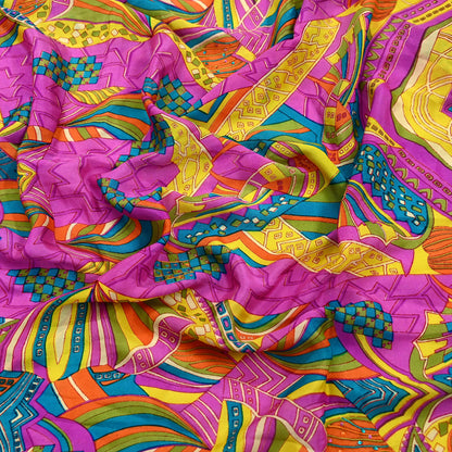 Indian Vintage Magenta Dupatta Long Stole Pure silk Digital Printed Dupatta Veil Scarves soft Boho Wrap Dressmaking