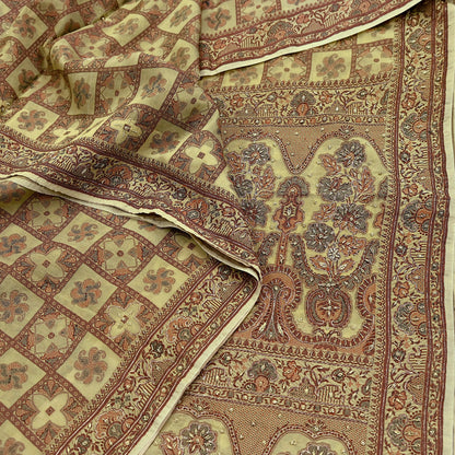 Indian Vintage Beige Sari Blend Silk Hand Embroidered Sarees 5Yd Craft Fabric Sewing soft Quilting Crafting Upcycle Ethnic Bollywood sarees